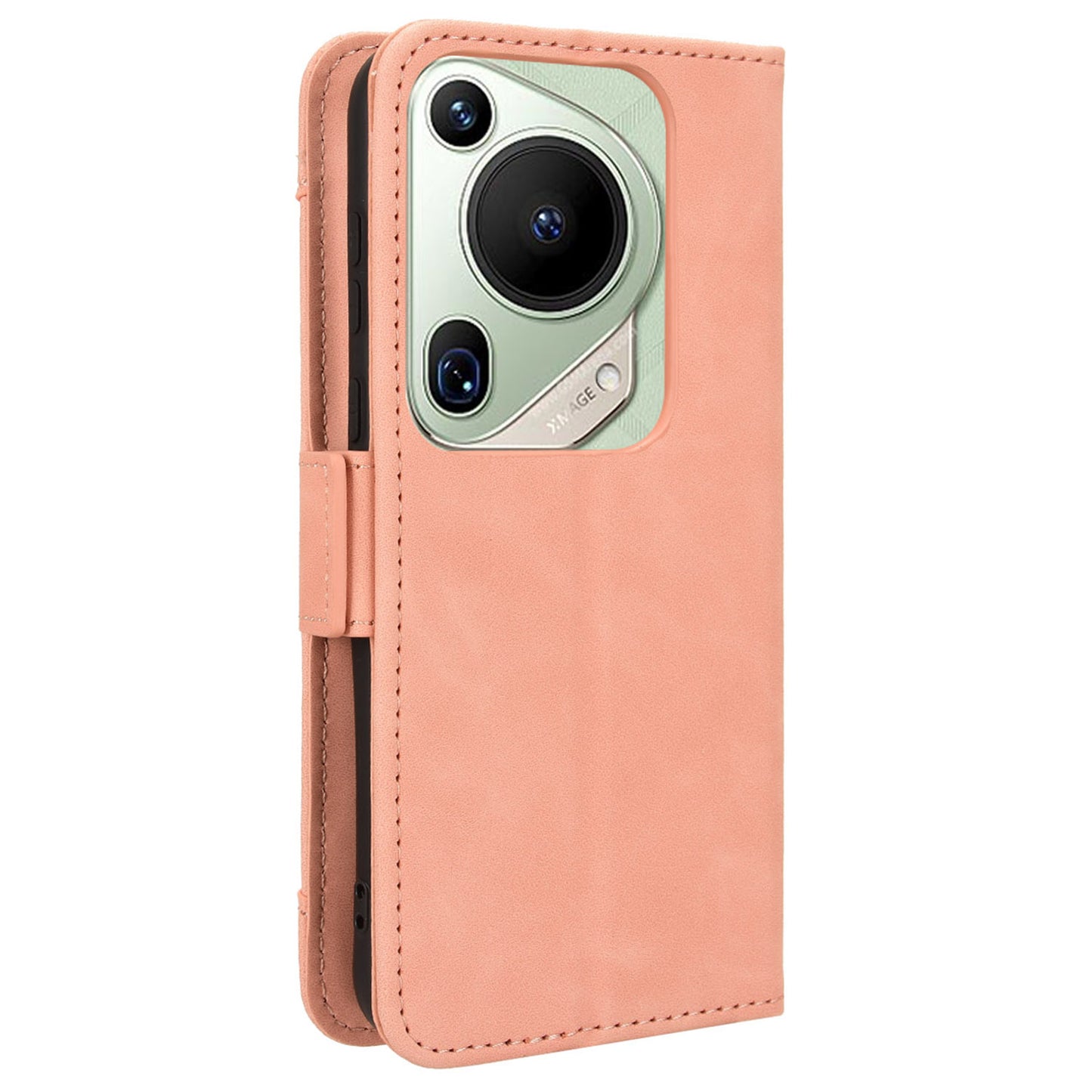 For Huawei Pura 70 Pro / 70 Pro+ / 70 Ultra Leather Case Multiple Card Slots Phone Cover - Pink