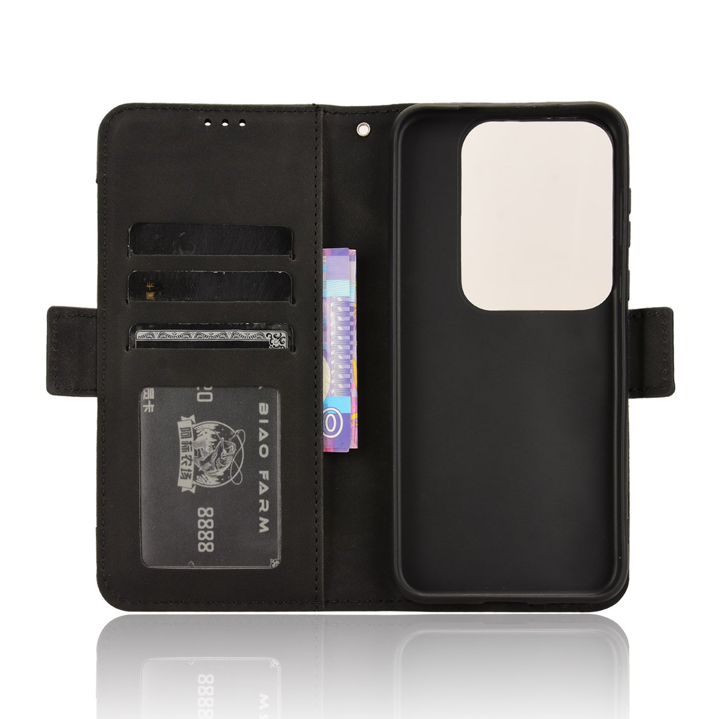 For Huawei Pura 70 Pro / 70 Pro+ / 70 Ultra Leather Case Multiple Card Slots Phone Cover - Black