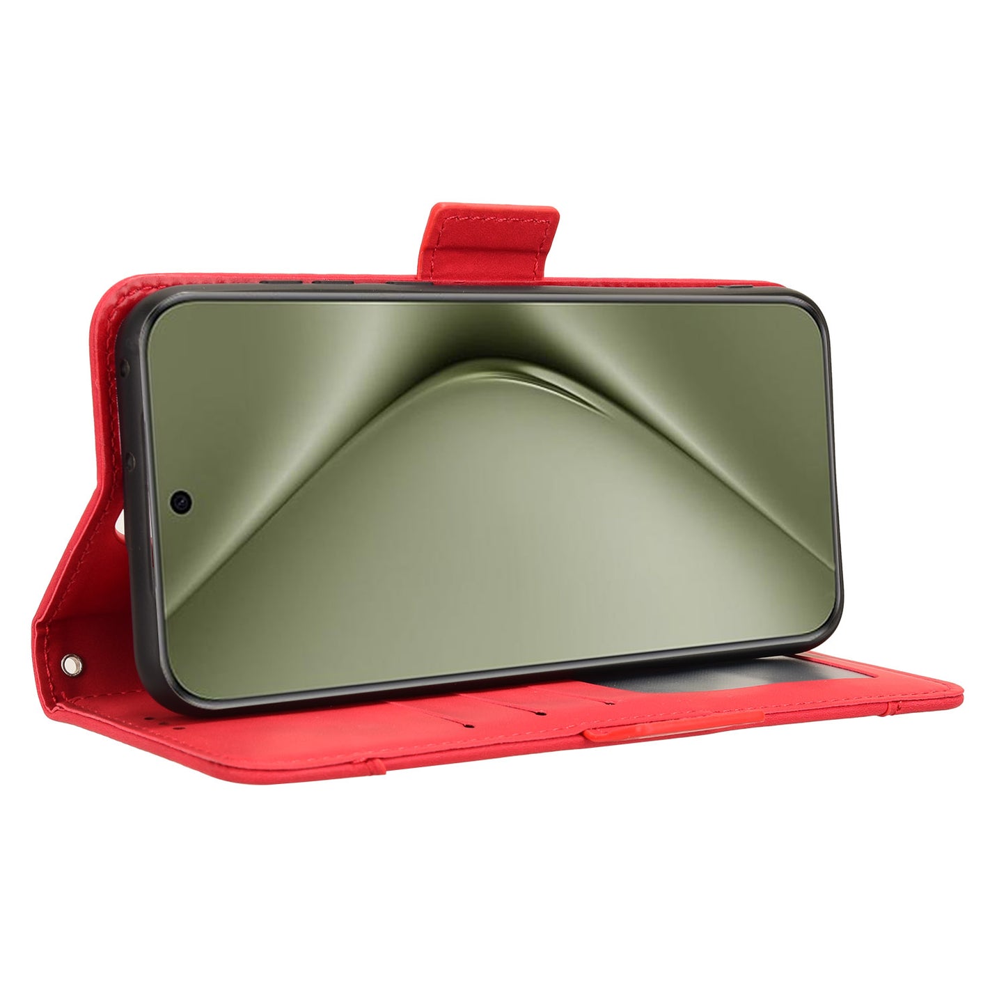 For Huawei Pura 70 Pro / 70 Pro+ / 70 Ultra Leather Case Multiple Card Slots Phone Cover - Red