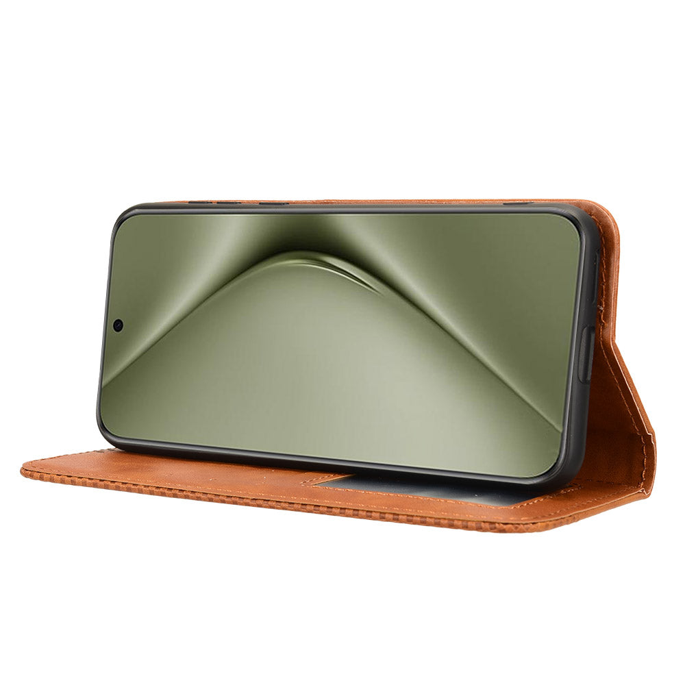 For Huawei Pura 70 Pro / 70 Pro+ / 70 Ultra Case Retro PU Leather Wallet Protective Phone Cover - Brown