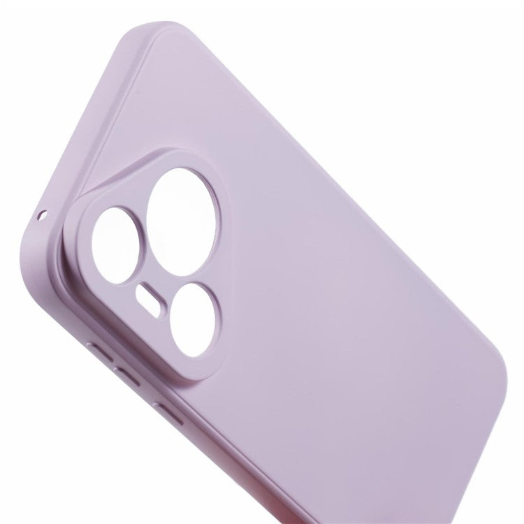 For Huawei Pura 70 Case Fiber Lining Soft TPU Phone Protective Cover Shockproof Phone Shell - Light Purple