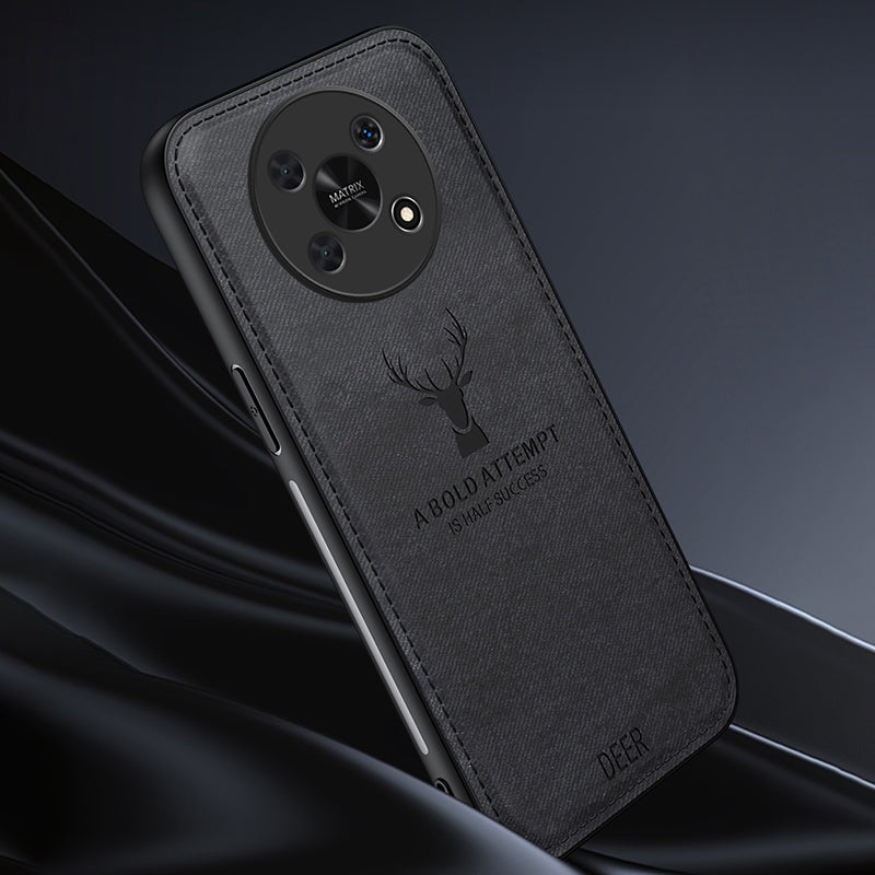 For Honor X30 5G Cases Wholesale Phone Supplies Cloth Texture Leather+PC+TPU Hybrid Phone Cover - Grey