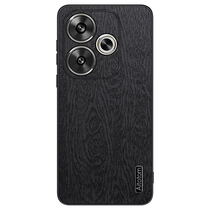 For Xiaomi Redmi Turbo 3 5G Slim-Fit Phone Case PU Leather+PC+TPU Phone Cover - Black