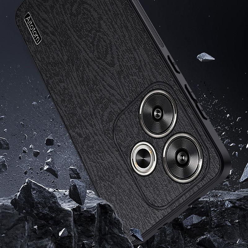 For Xiaomi Redmi Turbo 3 5G Slim-Fit Phone Case PU Leather+PC+TPU Phone Cover - Blue