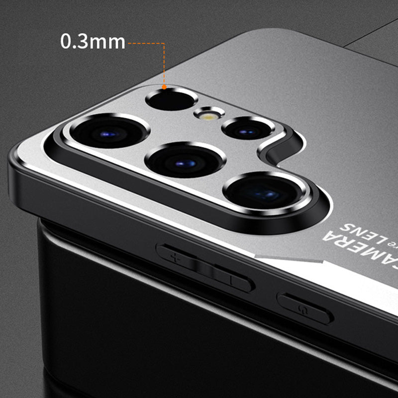 For Samsung Galaxy S23 Ultra Case Military Aluminum Alloy Cover Wholesale Cell Phone Accessories - Silver