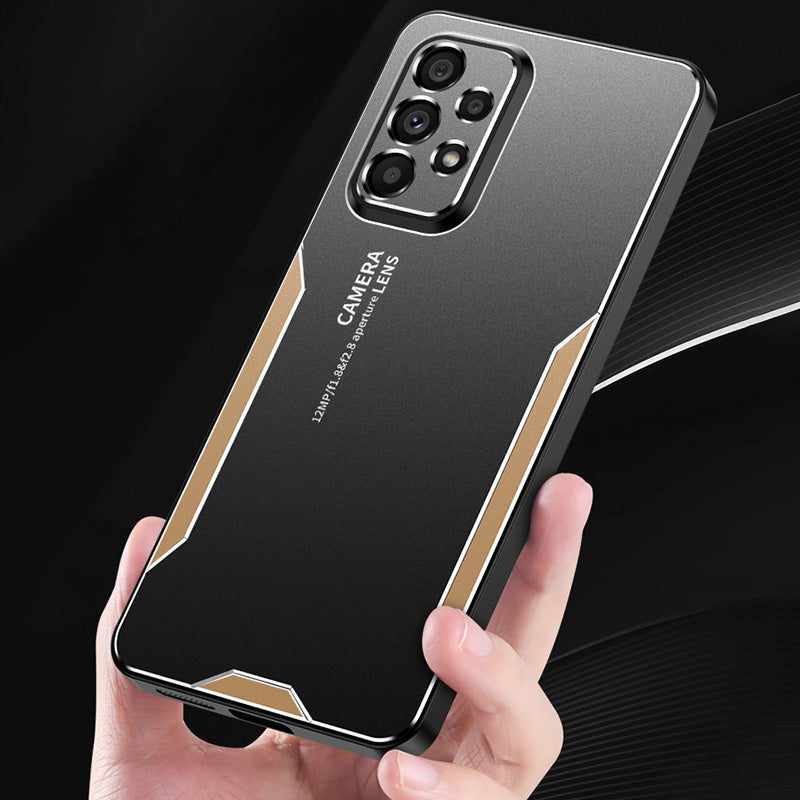 For Samsung Galaxy A53 5G Case Shockproof Tough Armour Aluminum Alloy+TPU+PC Phone Cover - Gold