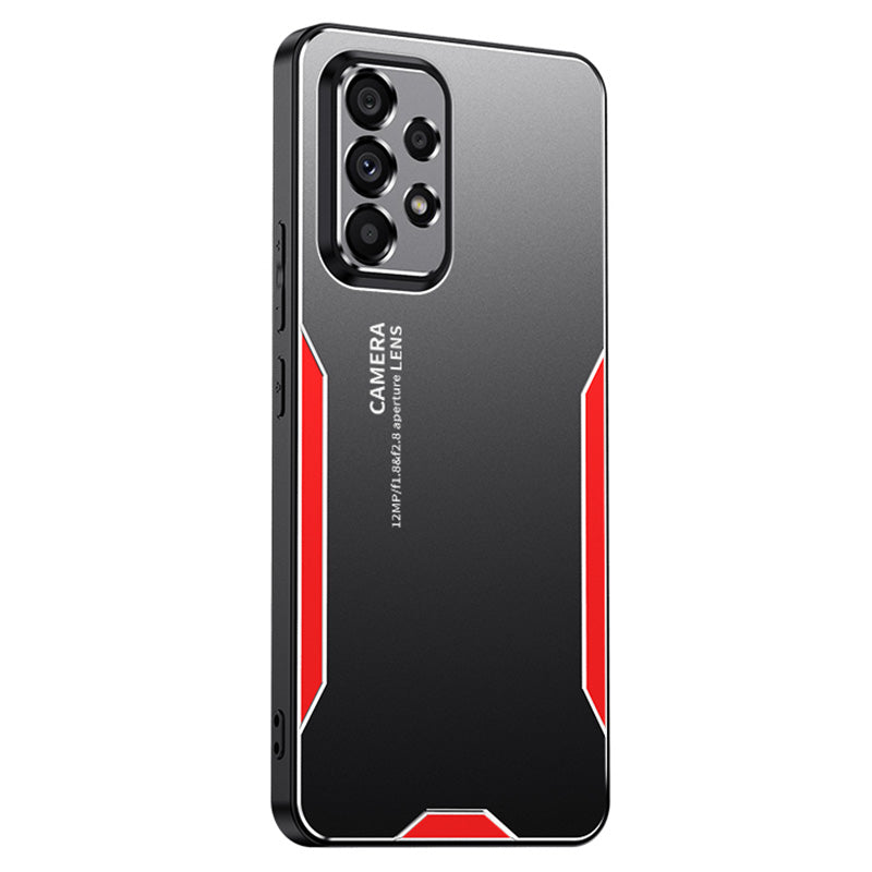 For Samsung Galaxy A53 5G Case Shockproof Tough Armour Aluminum Alloy+TPU+PC Phone Cover - Red