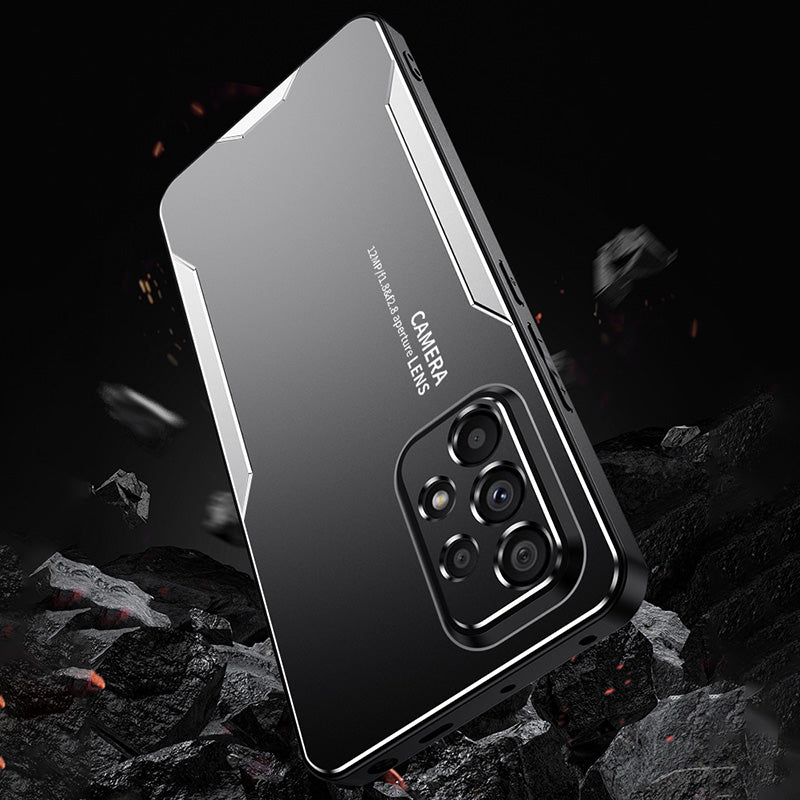 For Samsung Galaxy A53 5G Case Shockproof Tough Armour Aluminum Alloy+TPU+PC Phone Cover - Red