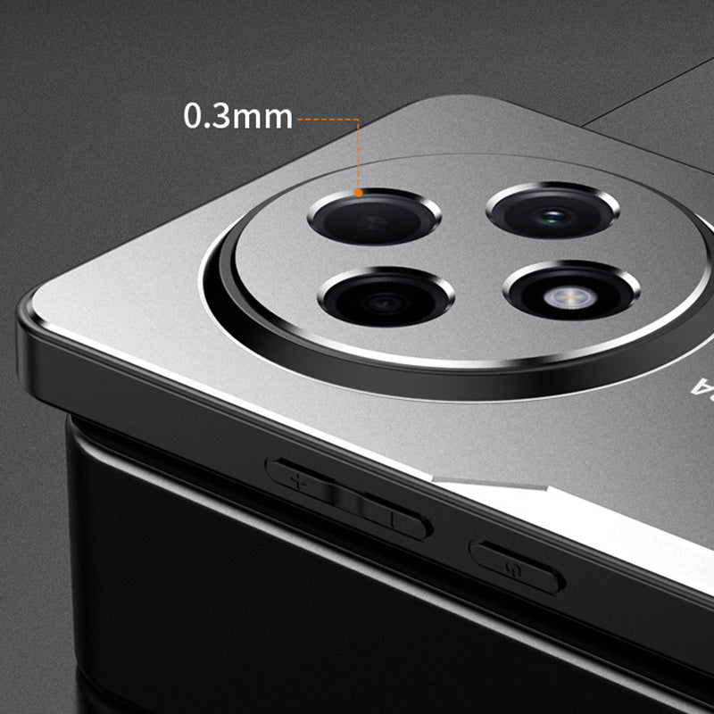 For Oppo A3 Pro 5G Case Military Aluminum Alloy Sturdy Protective Phone Cover - Silver