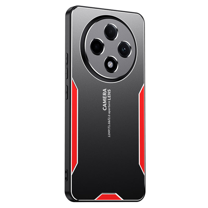 For Oppo A3 Pro 5G Case Military Aluminum Alloy Sturdy Protective Phone Cover - Red