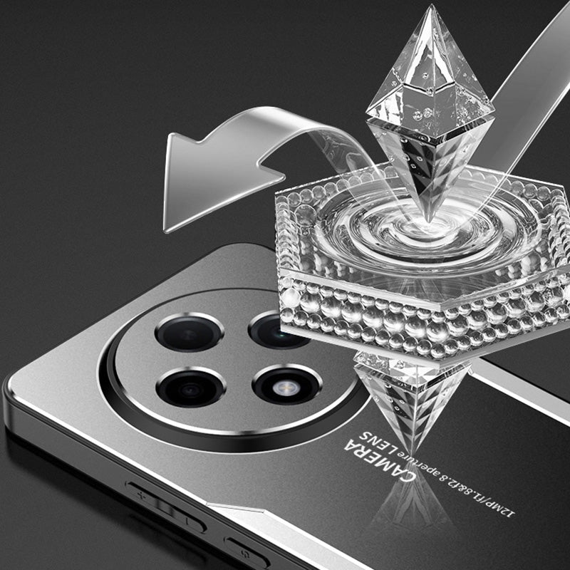 For Oppo A3 Pro 5G Case Military Aluminum Alloy Sturdy Protective Phone Cover - Red