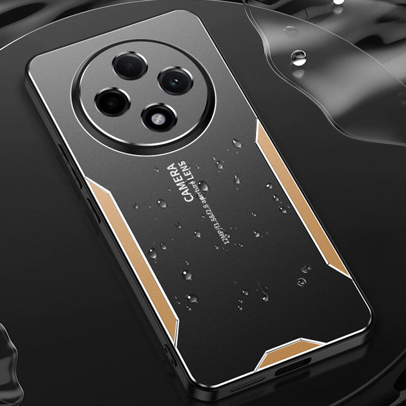 For Oppo A3 Pro 5G Case Military Aluminum Alloy Sturdy Protective Phone Cover - Red