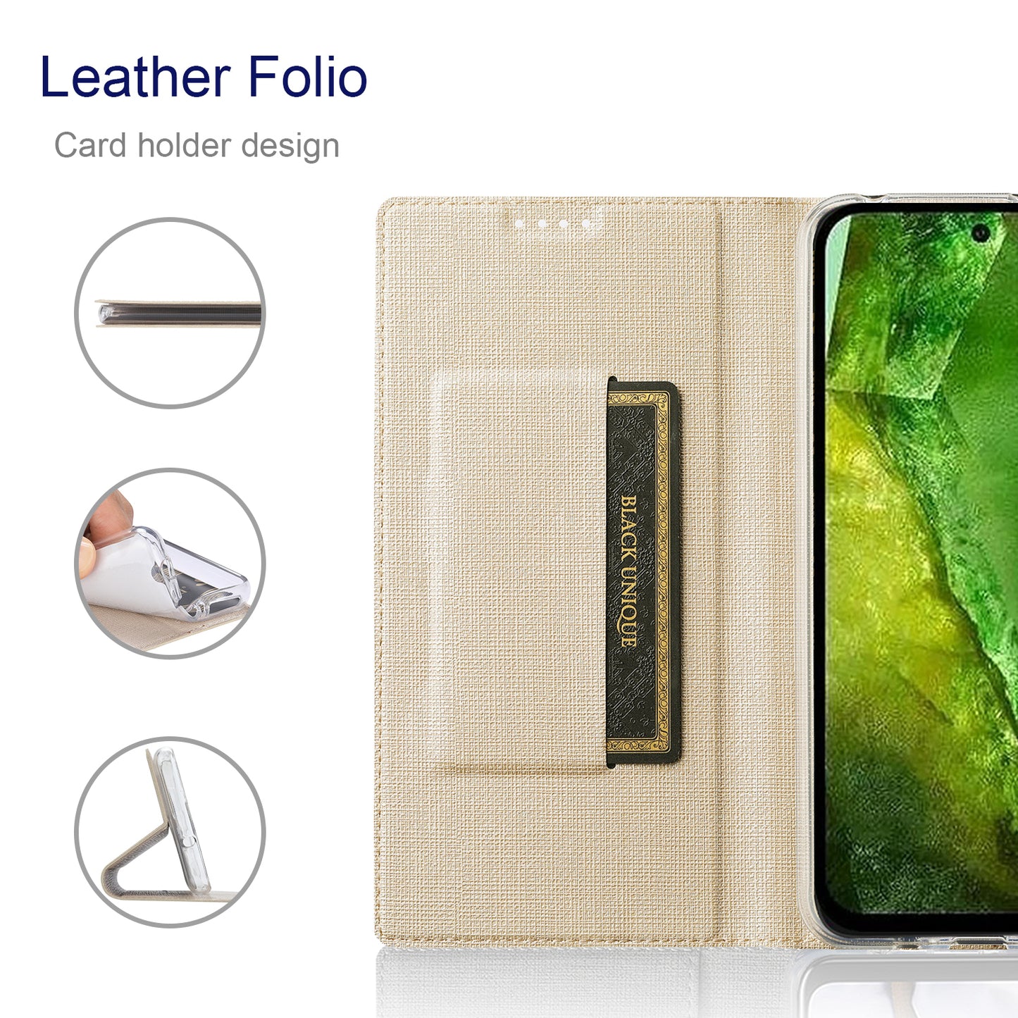 VILI DMX Series For Google Pixel 8a Phone Case Card Holder Leather Cover Mobile Accessories Wholesale - Khaki