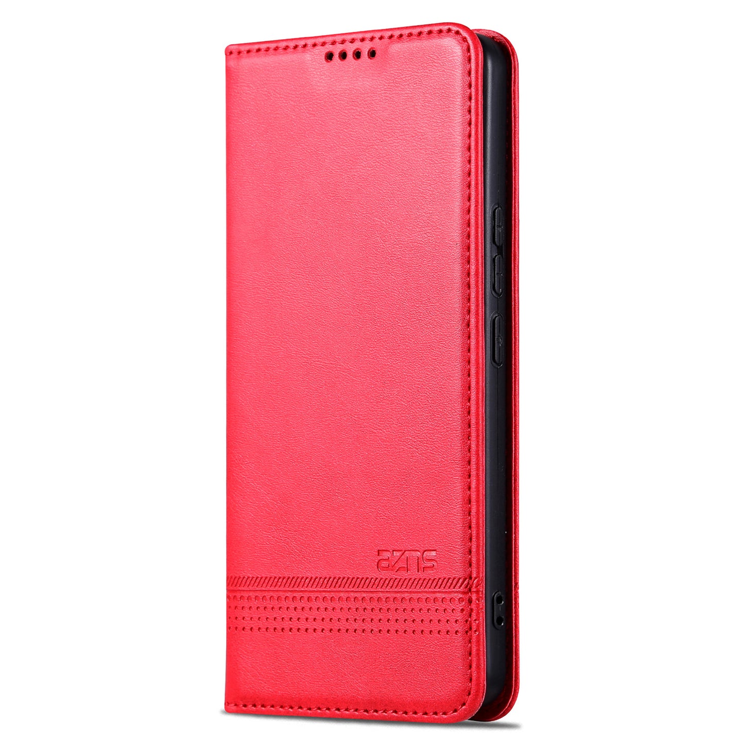 AZNS For Xiaomi Redmi Note 13 4G Wallet Case Leather Phone Cover Wholesale Supplier - Red