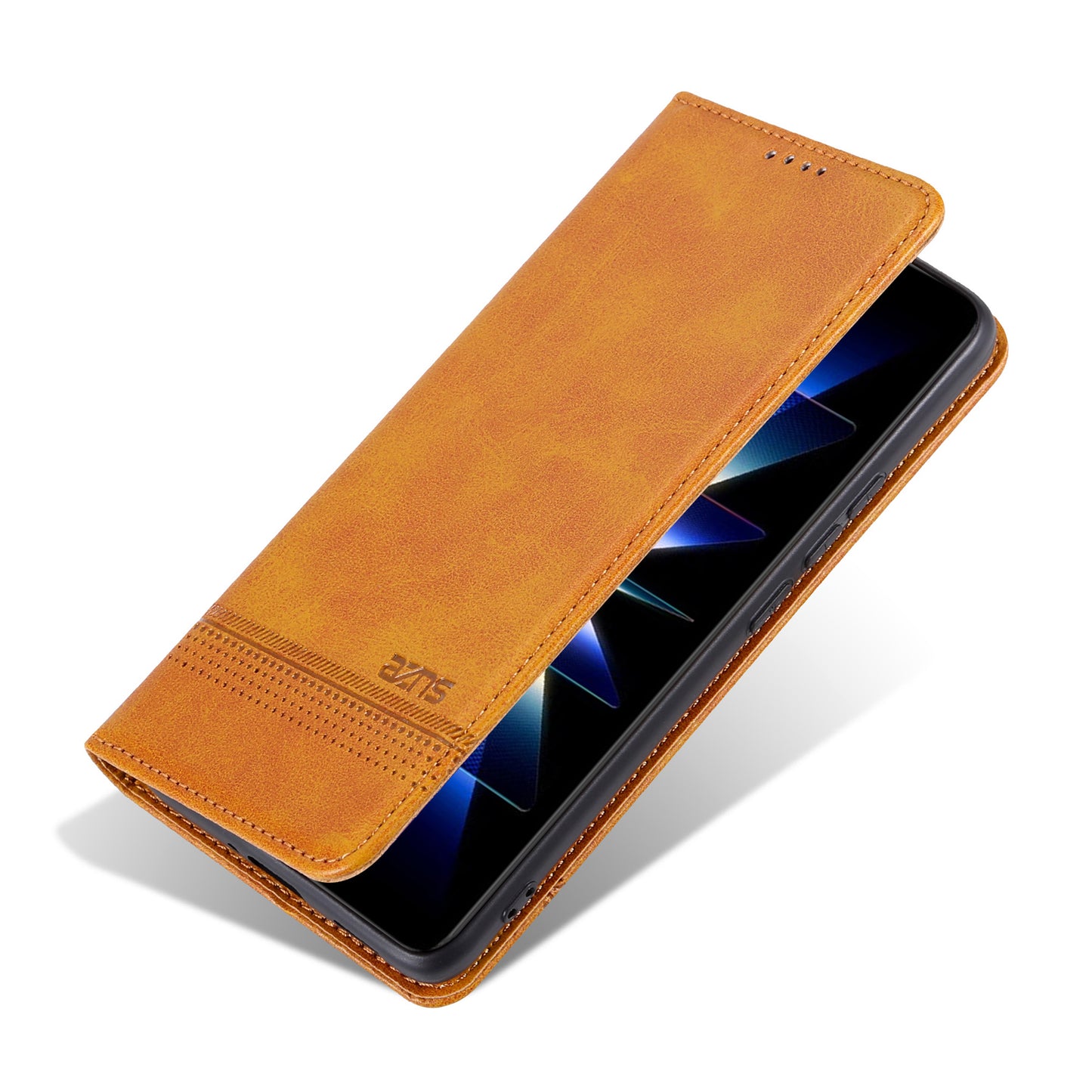 AZNS For Xiaomi Redmi Note 13 4G Wallet Case Leather Phone Cover Wholesale Supplier - Brown