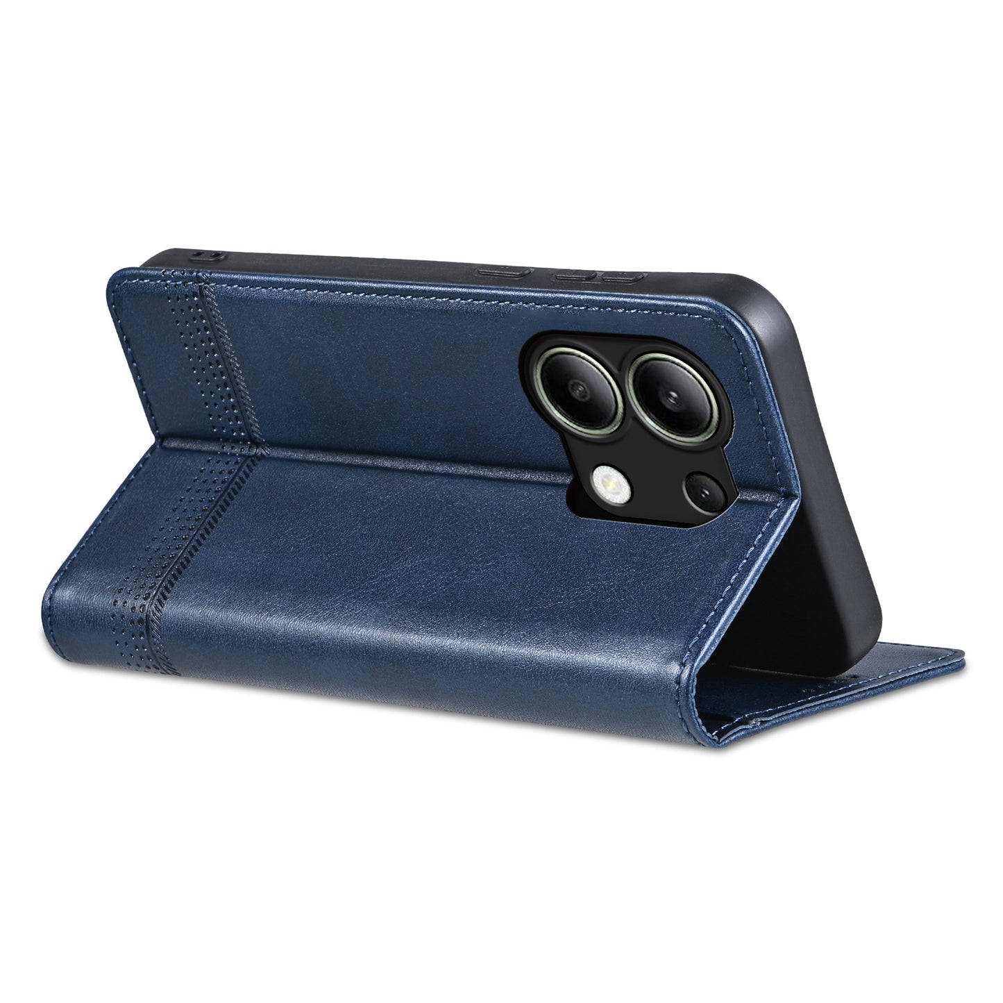 AZNS For Xiaomi Redmi Note 13 4G Wallet Case Leather Phone Cover Wholesale Supplier - Blue
