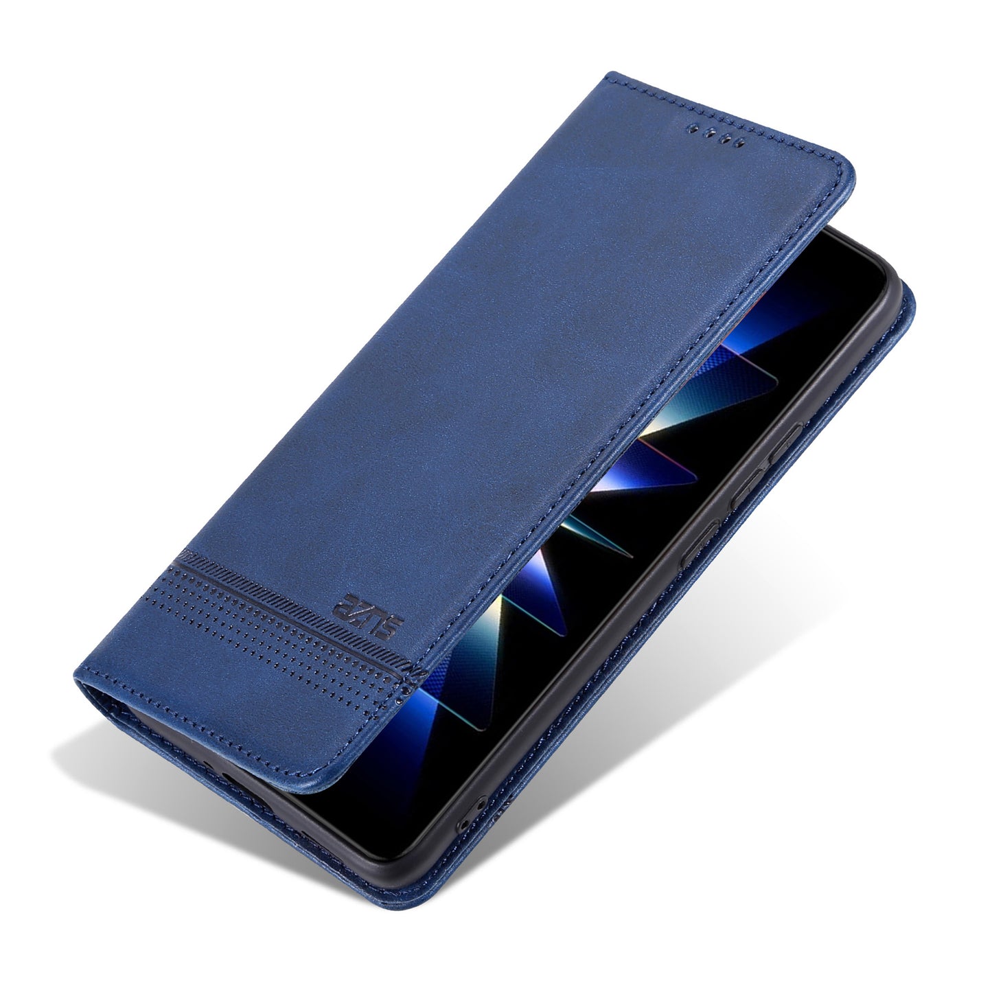 AZNS For Xiaomi Redmi Note 13 4G Wallet Case Leather Phone Cover Wholesale Supplier - Blue