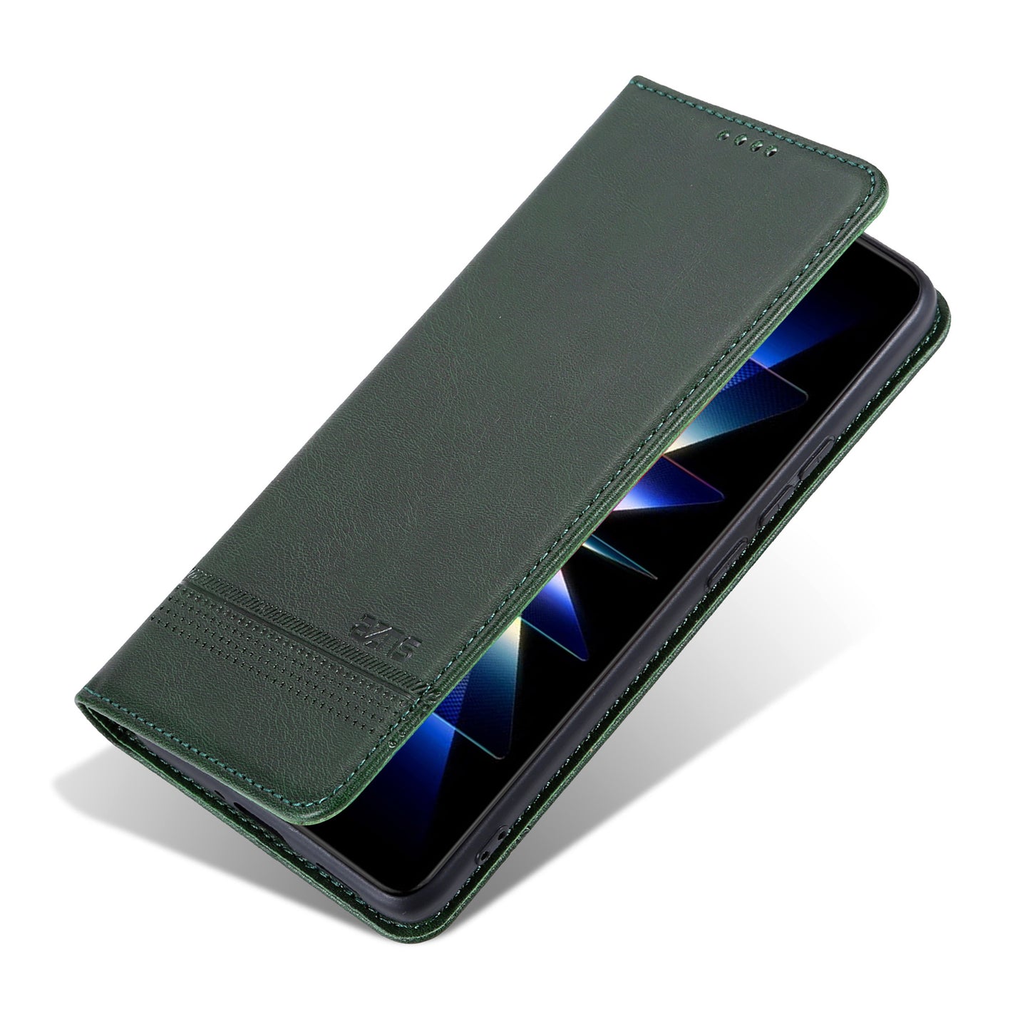 AZNS For Xiaomi Redmi Note 13 4G Wallet Case Leather Phone Cover Wholesale Supplier - Green