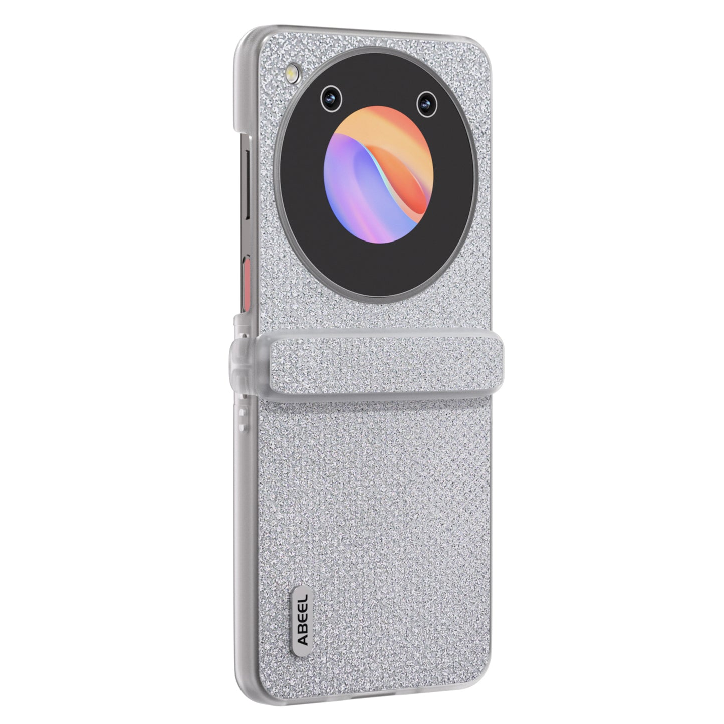 ABEEL For ZTE Libero Flip / nubia Flip 5G Case Diamond Textured PU Coated PC Matte Edge Phone Cover - Silver