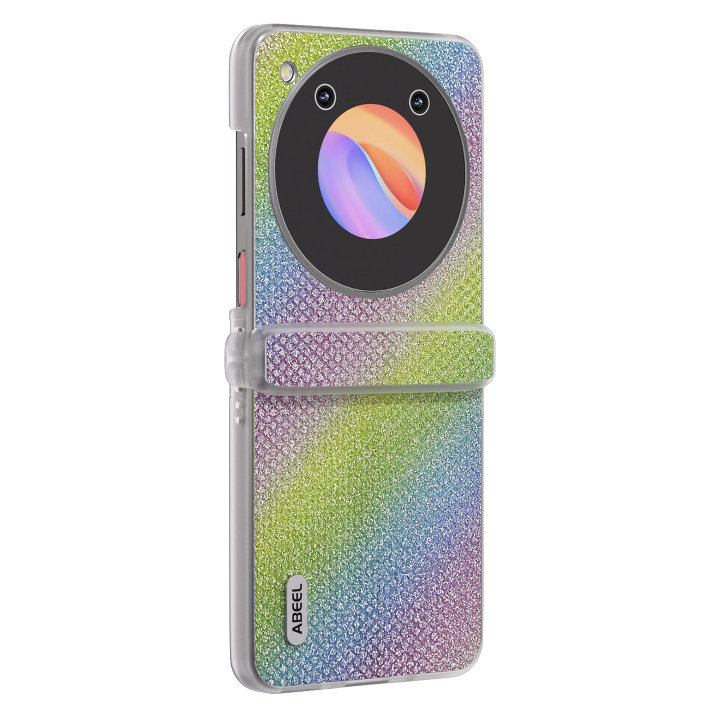 ABEEL For ZTE Libero Flip / nubia Flip 5G Case Diamond Textured PU Coated PC Matte Edge Phone Cover - Rainbow