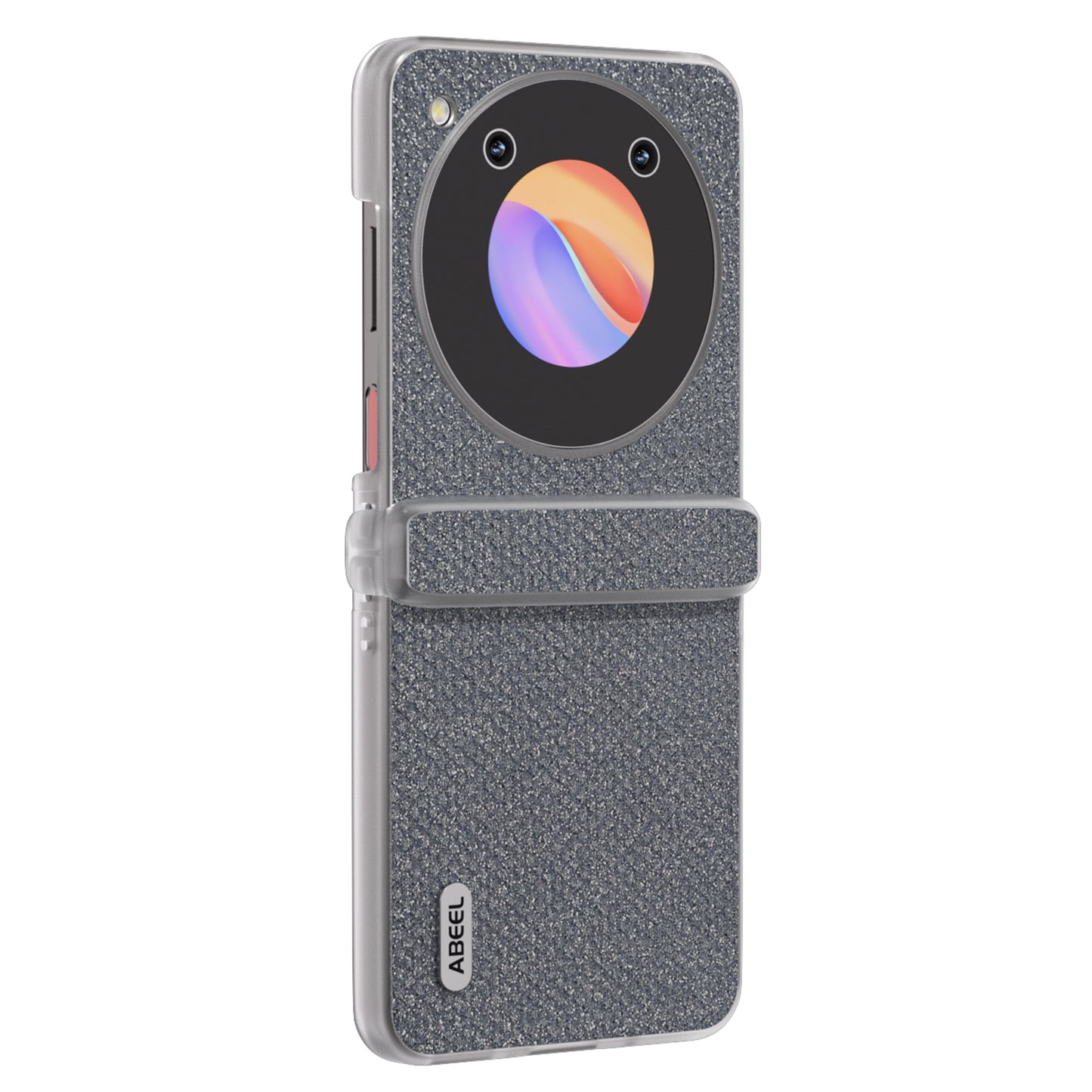 ABEEL For ZTE Libero Flip / nubia Flip 5G Case Diamond Textured PU Coated PC Matte Edge Phone Cover - Grey