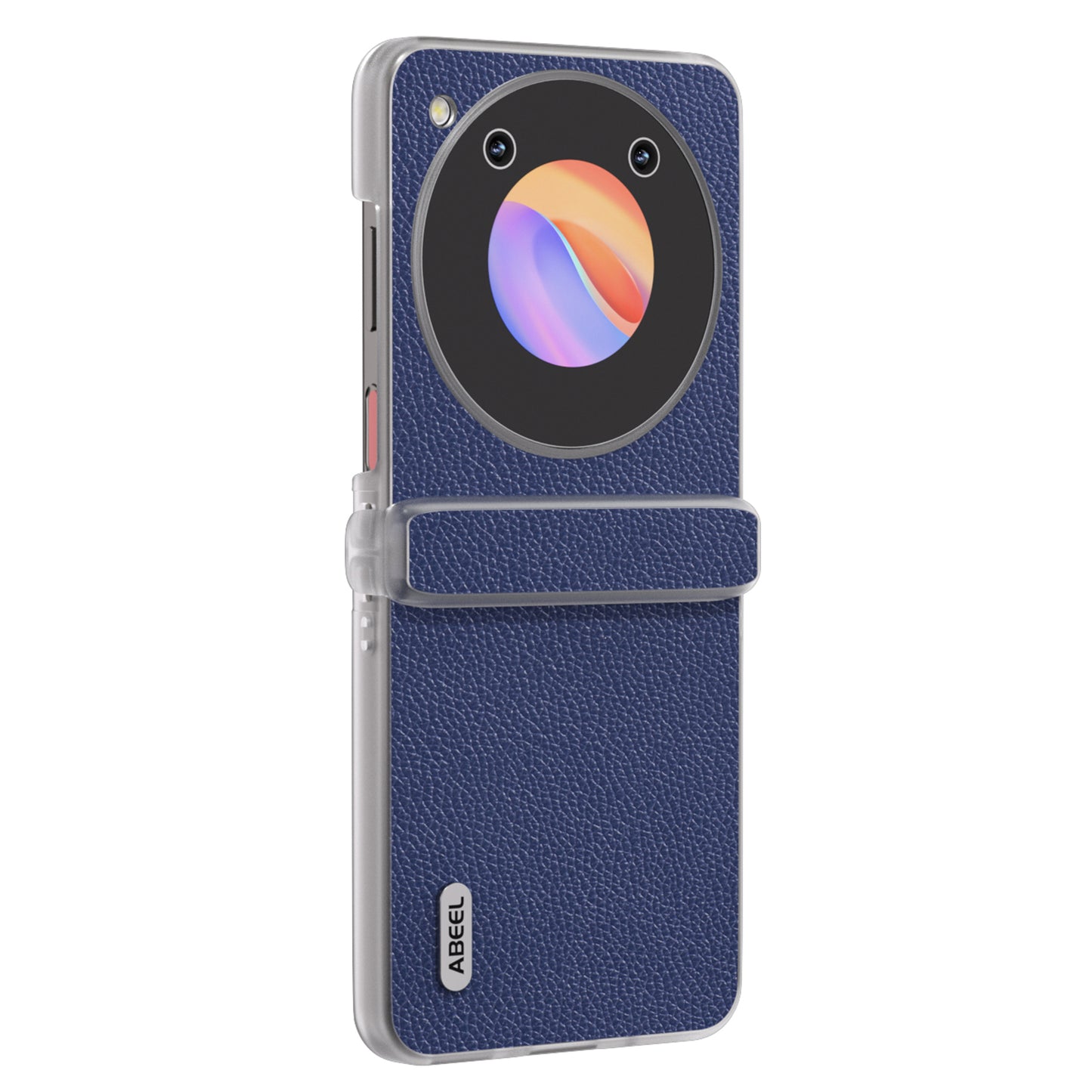 ABEEL For ZTE nubia Flip 5G / Libero Flip Case Matte Edge Cowhide Leather+PC Phone Cover - Blue