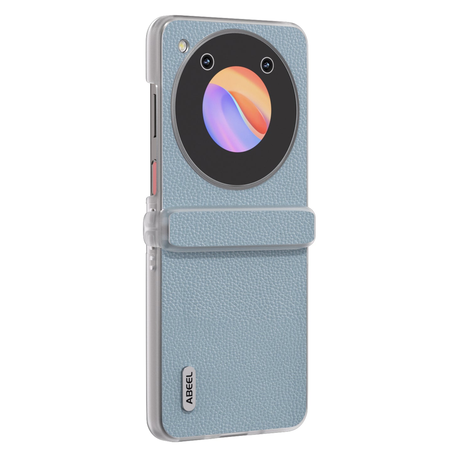 ABEEL For ZTE nubia Flip 5G / Libero Flip Case Matte Edge Cowhide Leather+PC Phone Cover - Baby Blue
