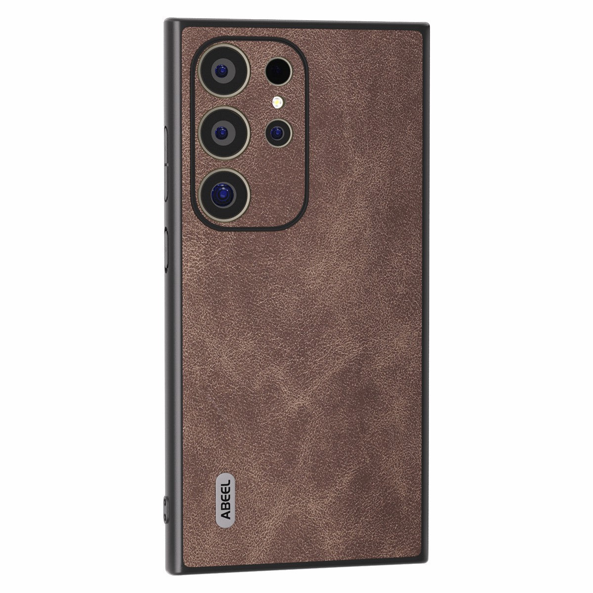 ABEEL For Samsung Galaxy S24 Ultra Case Slim Fit PU Leather+PC Phone Cover - Coffee