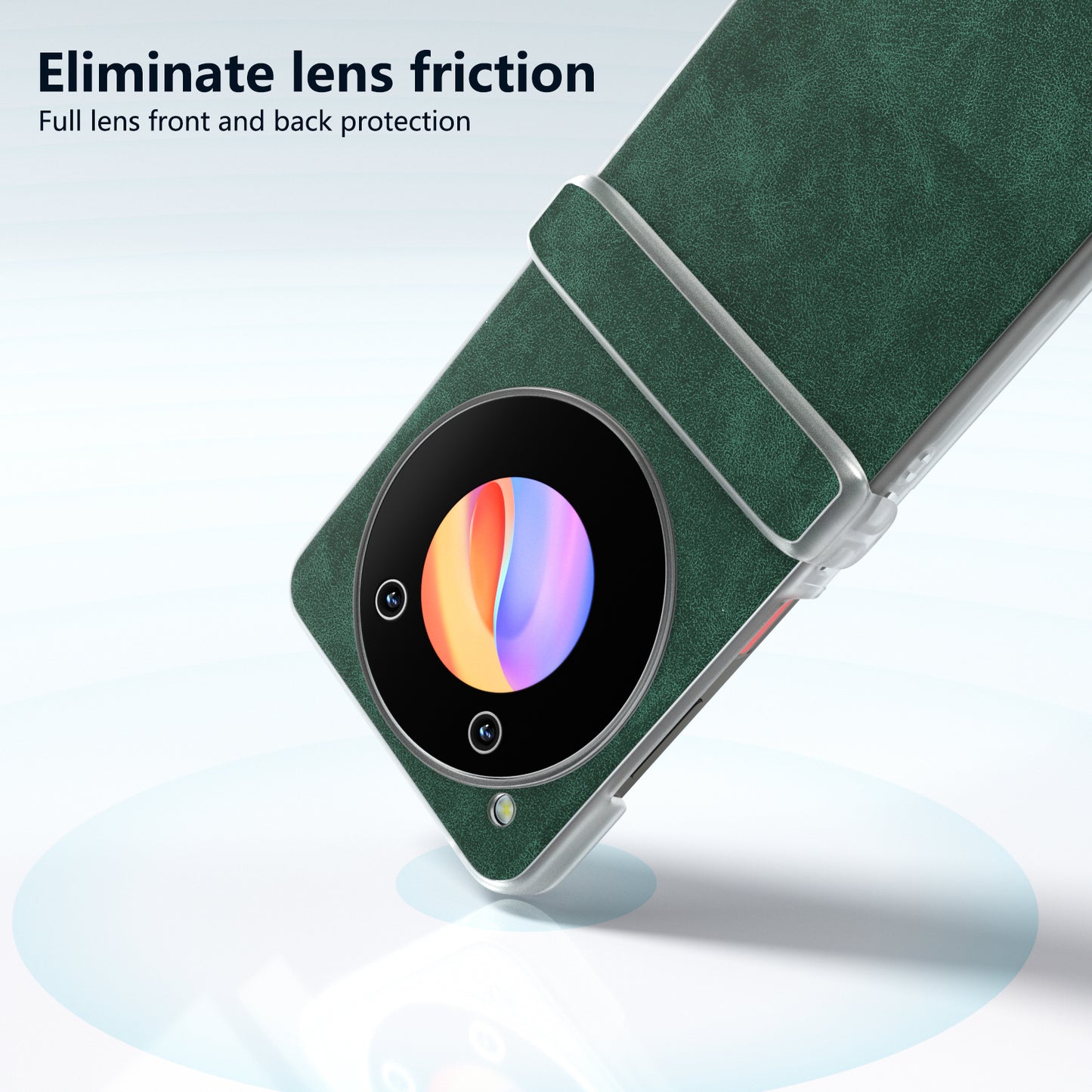 For ZTE Libero Flip Case PU Leather Coated PC Matte Edge Anti-slip Phone Cover - Green