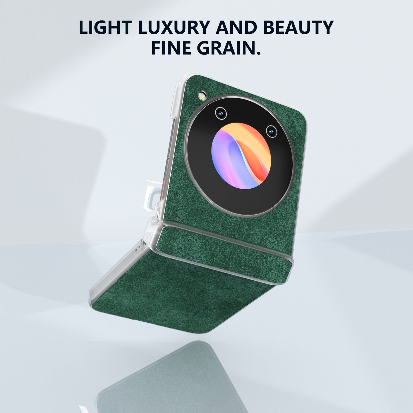 For ZTE Libero Flip Case PU Leather Coated PC Matte Edge Anti-slip Phone Cover - Green