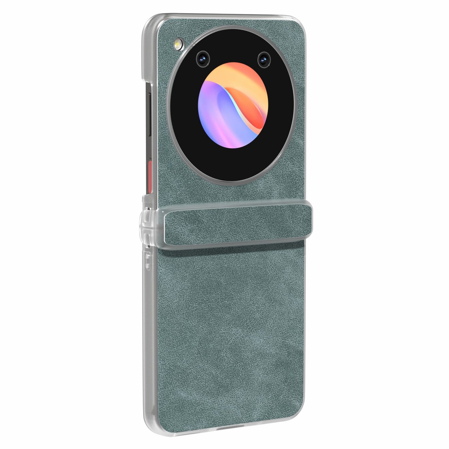 For ZTE Libero Flip Case PU Leather Coated PC Matte Edge Anti-slip Phone Cover - Baby Blue