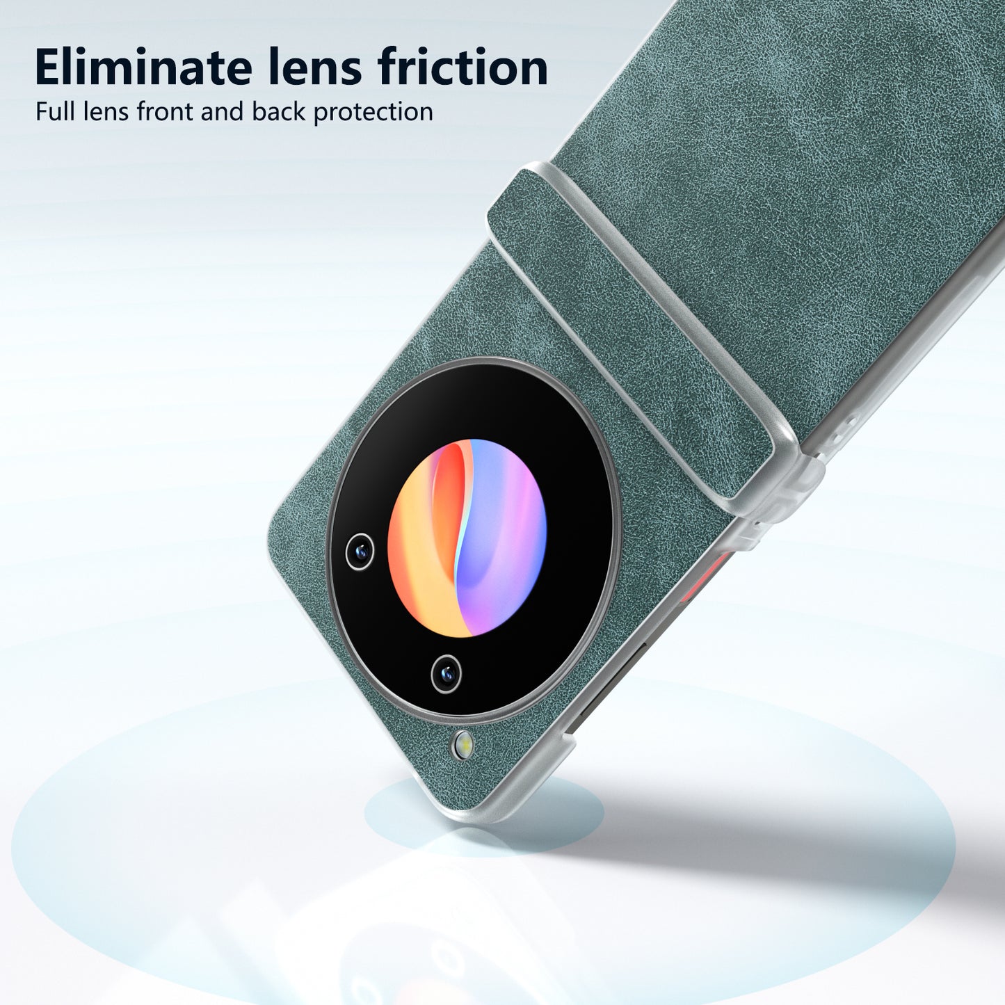 For ZTE Libero Flip Case PU Leather Coated PC Matte Edge Anti-slip Phone Cover - Baby Blue