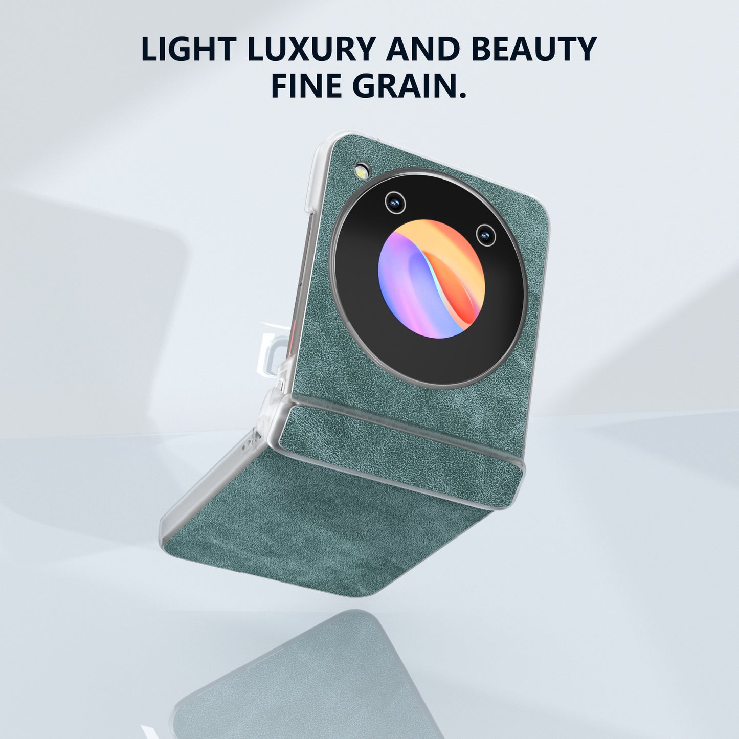 For ZTE Libero Flip Case PU Leather Coated PC Matte Edge Anti-slip Phone Cover - Baby Blue