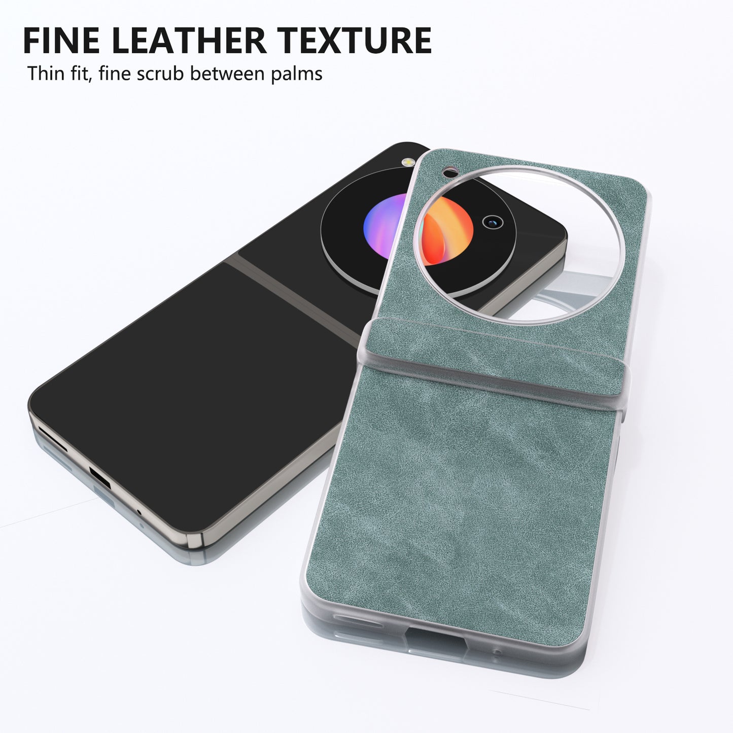 For ZTE Libero Flip Case PU Leather Coated PC Matte Edge Anti-slip Phone Cover - Baby Blue