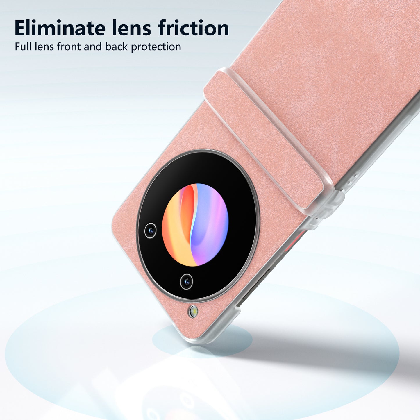 For ZTE Libero Flip Case PU Leather Coated PC Matte Edge Anti-slip Phone Cover - Pink