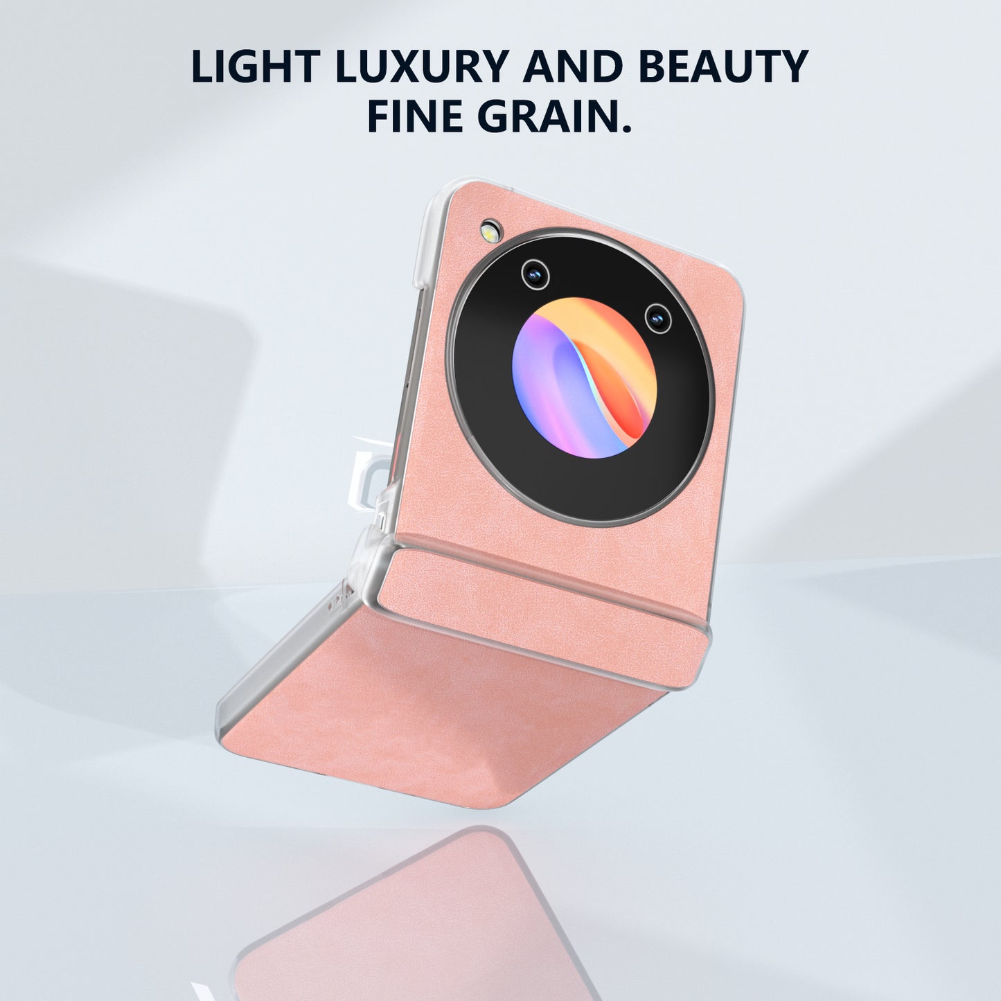 For ZTE Libero Flip Case PU Leather Coated PC Matte Edge Anti-slip Phone Cover - Pink