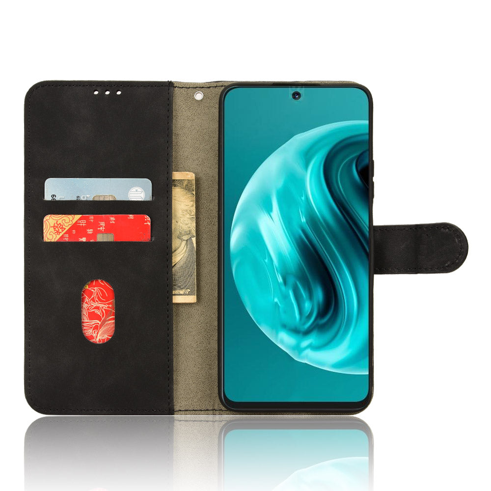 For Huawei Enjoy 70 Pro Case Skin Touch Leather Wallet Cover Mobile Accessories Wholesale - Black