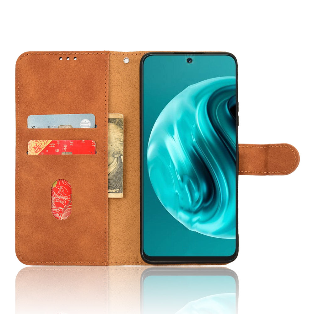 For Huawei Enjoy 70 Pro Case Skin Touch Leather Wallet Cover Mobile Accessories Wholesale - Brown