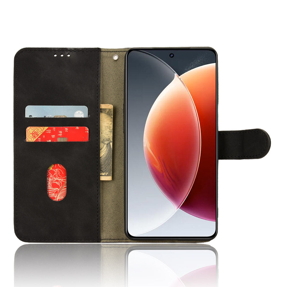 For Transsion Tecno Camon 30 Premier 5G Wallet Case Skin Touch Leather Phone Cover Mobile Spares Wholesale - Black