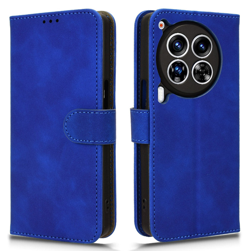 For Transsion Tecno Camon 30 Premier 5G Wallet Case Skin Touch Leather Phone Cover Mobile Spares Wholesale - Blue