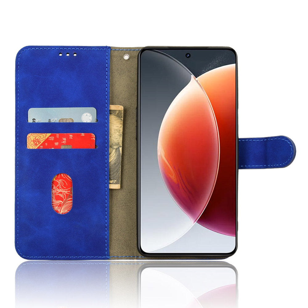 For Transsion Tecno Camon 30 Premier 5G Wallet Case Skin Touch Leather Phone Cover Mobile Spares Wholesale - Blue