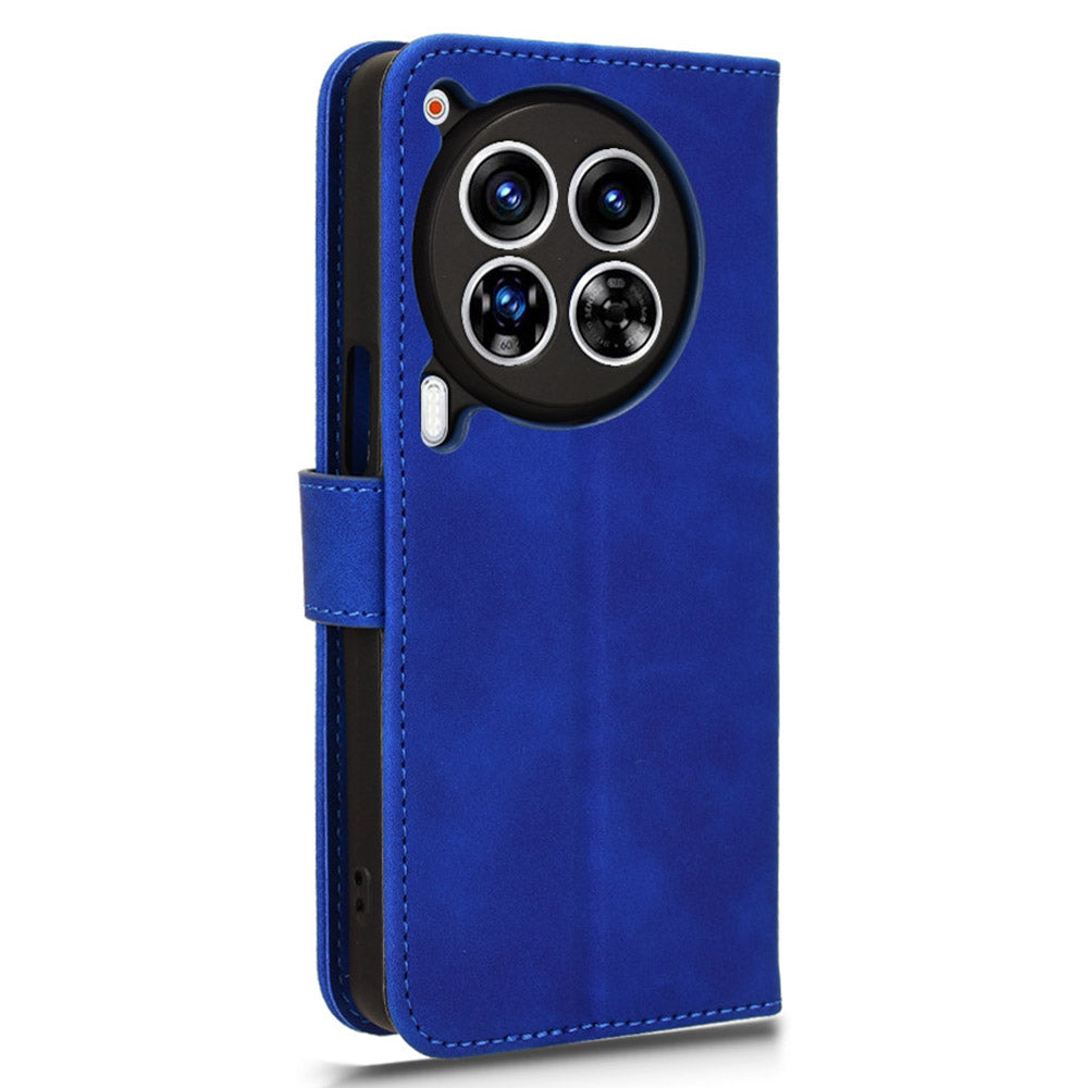 For Transsion Tecno Camon 30 Premier 5G Wallet Case Skin Touch Leather Phone Cover Mobile Spares Wholesale - Blue