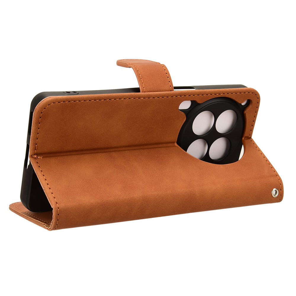 For Transsion Tecno Camon 30 Premier 5G Wallet Case Skin Touch Leather Phone Cover Mobile Spares Wholesale - Brown