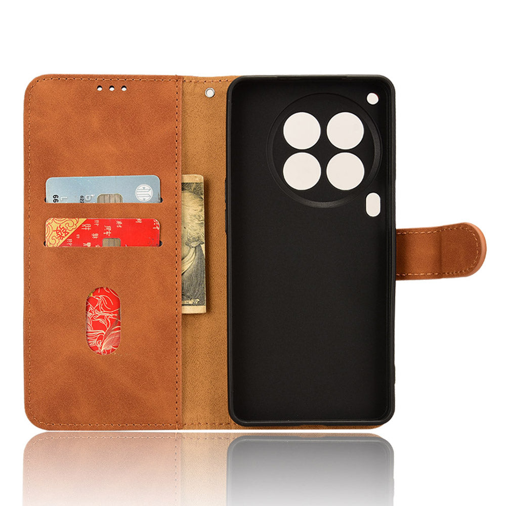 For Transsion Tecno Camon 30 Premier 5G Wallet Case Skin Touch Leather Phone Cover Mobile Spares Wholesale - Brown