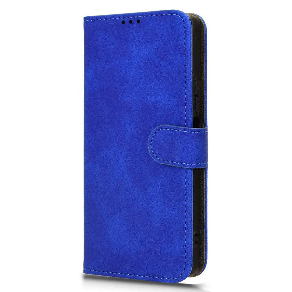For Transsion Infinix Note 40 Case PU Leather Skin Touch Folding Stand Phone Cover - Blue