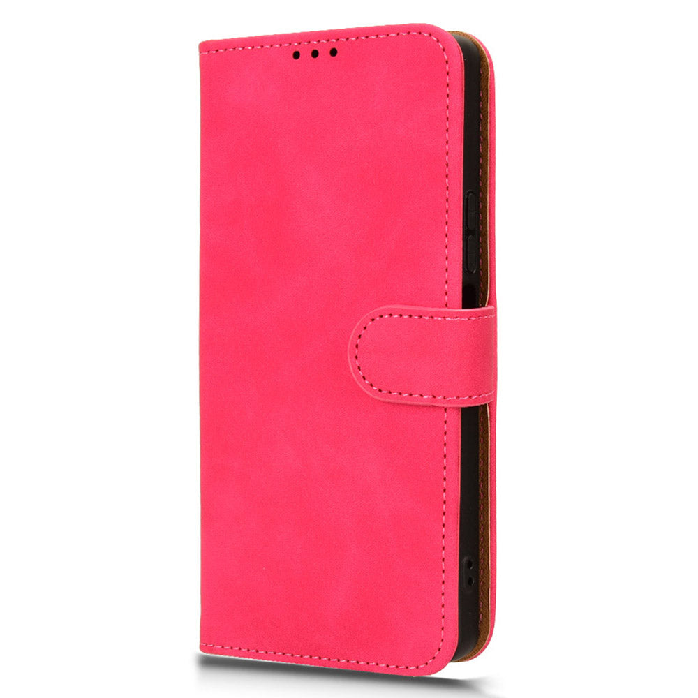 For Transsion Infinix Note 40 Case PU Leather Skin Touch Folding Stand Phone Cover - Rose