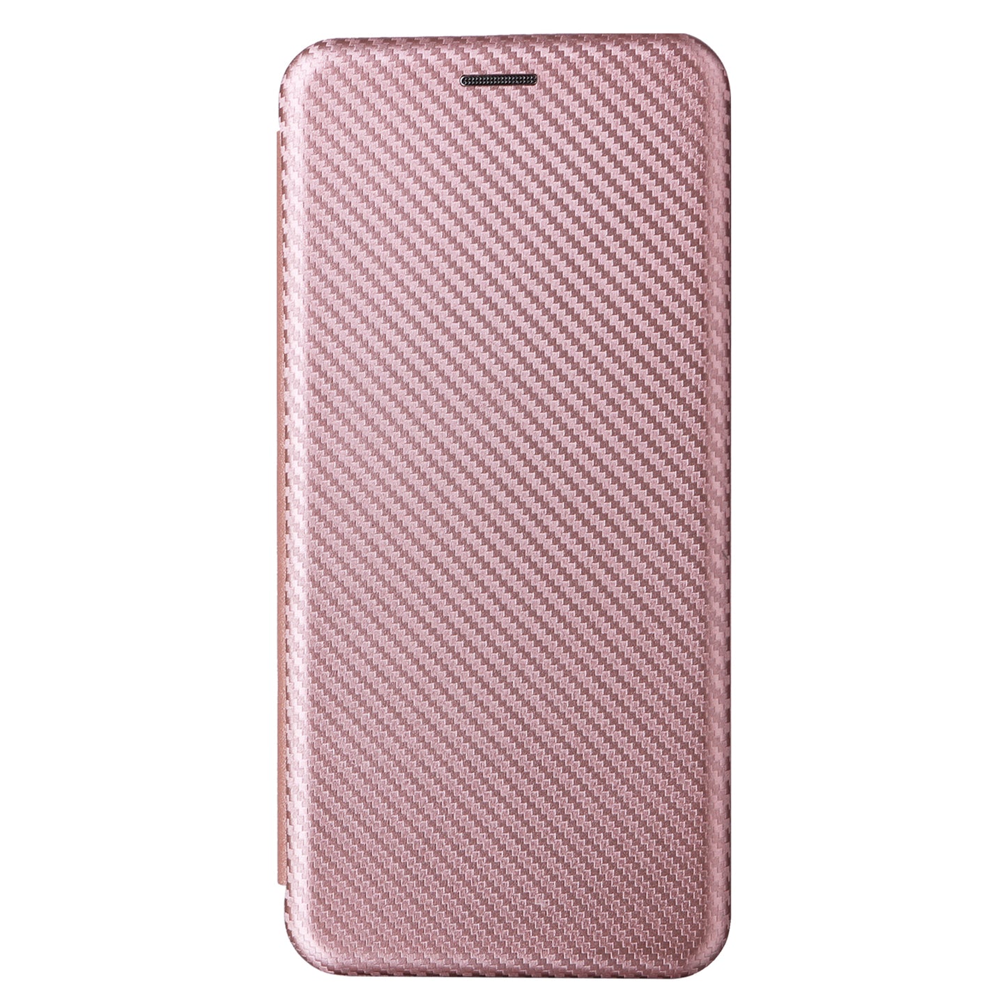 For Asus Zenfone 11 Ultra 5G Leather Case Carbon Fiber Texture Stand Magnetic Phone Cover - Rose Gold