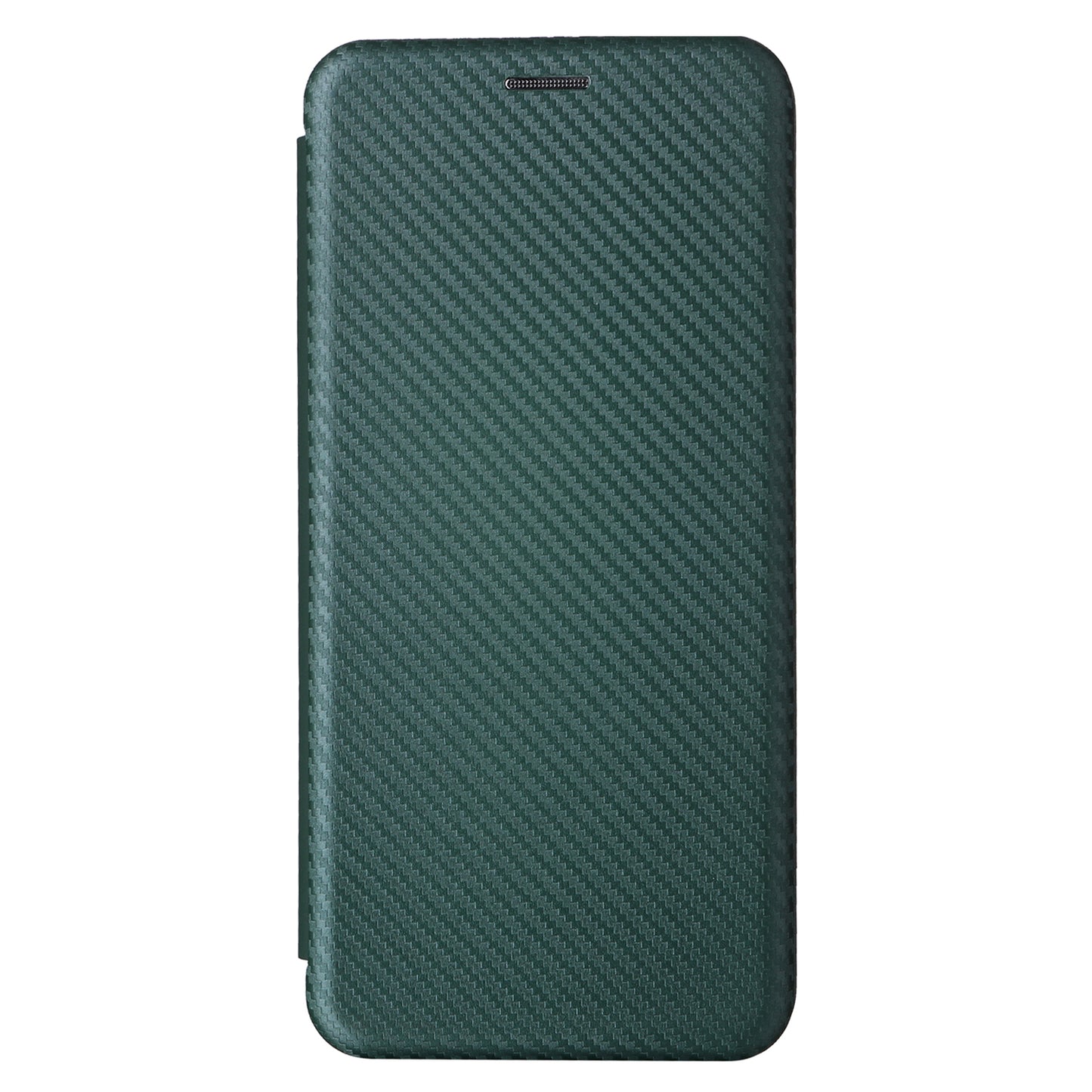 For Asus Zenfone 11 Ultra 5G Leather Case Carbon Fiber Texture Stand Magnetic Phone Cover - Green