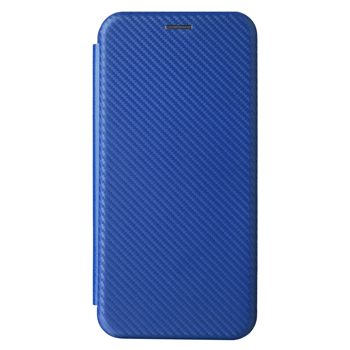 For Oppo A3 Pro 5G Case with Card Holder Carbon Fiber Texture Leather Magnetic Closure Phone Cover - Blue