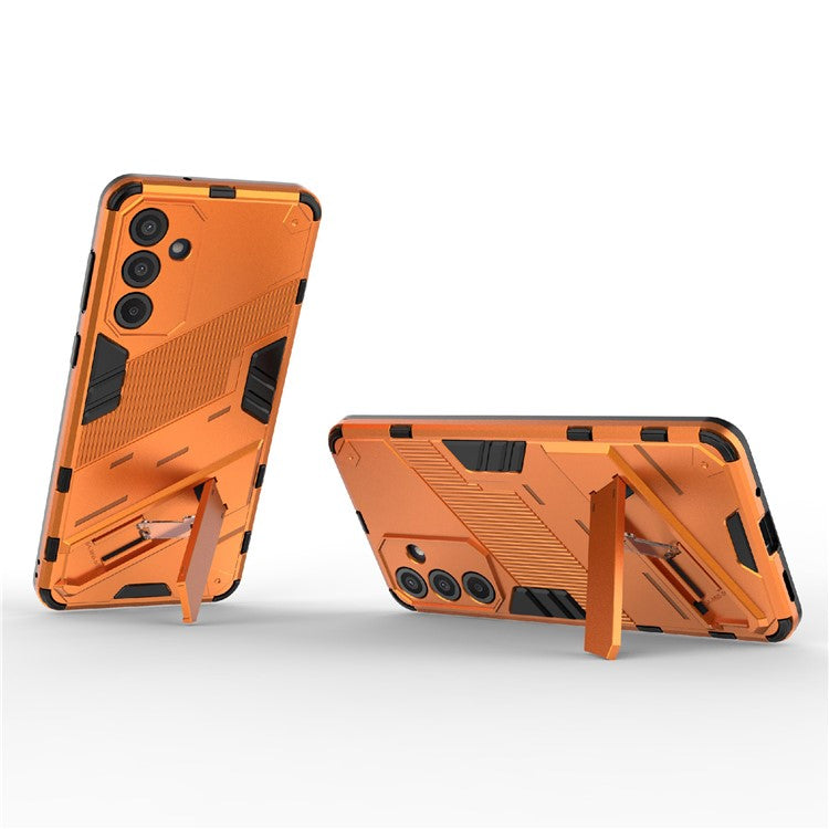For Samsung Galaxy M55 5G / C55 5G / F55 5G Case Kickstand Protective PC+TPU Phone Cover - Orange